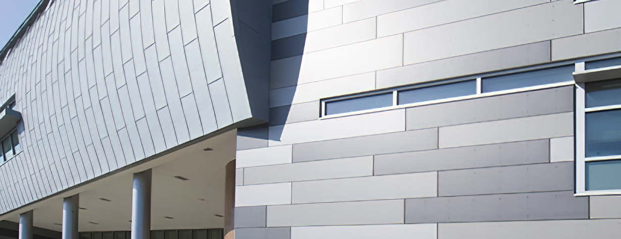 zinc/copper cladding building three